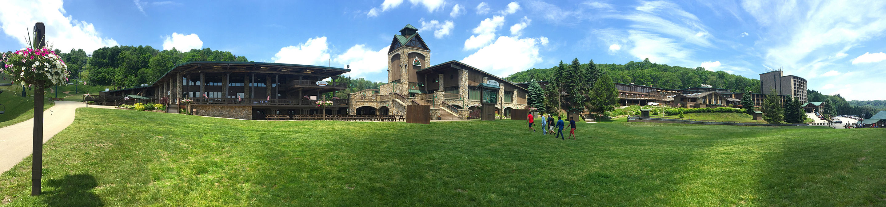 Scenic Panoramic Summer View of the Resort Base at Seven Springs