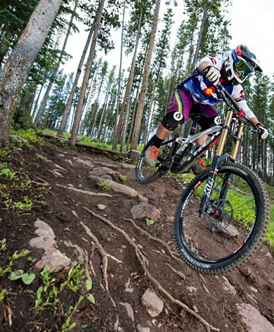 Downhill Mountain Biking in Vail, CO.