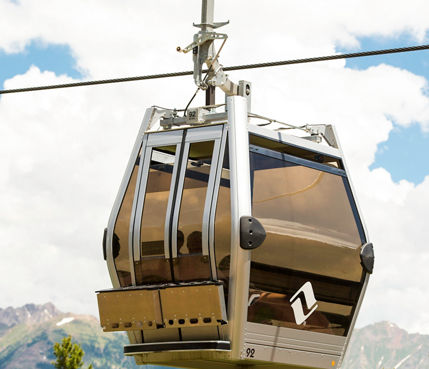 Gondola One over the mountain in Vail, CO.