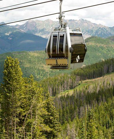 Gondola One over the mountain in Vail, CO.