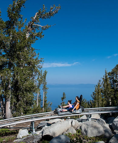 Summer Activities on Mounatin Overlooking Lake Tahoe in Heavenly, CA.