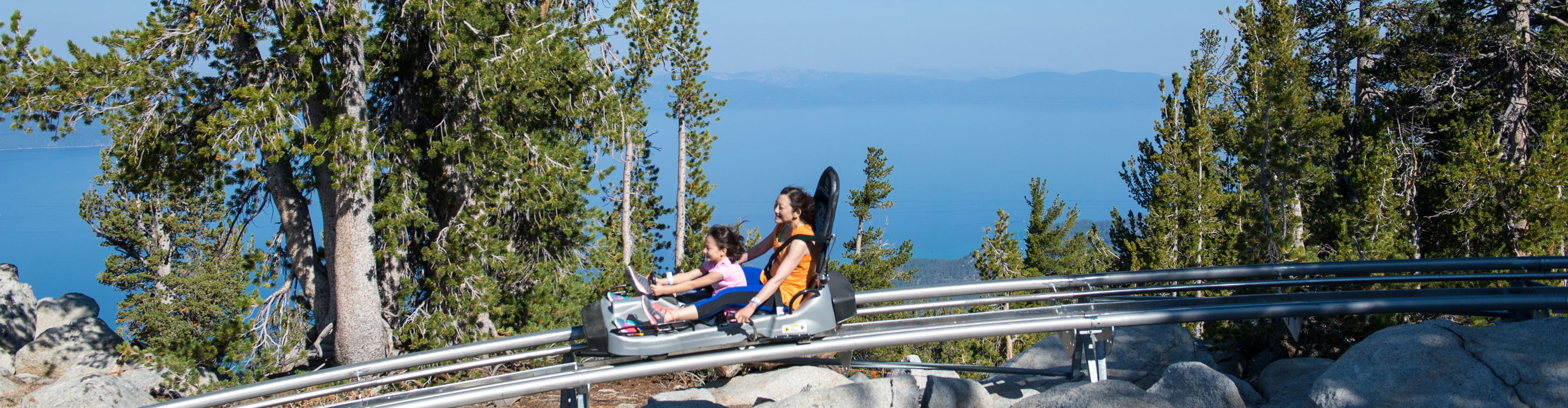 Summer Activities on Mounatin Overlooking Lake Tahoe in Heavenly, CA.