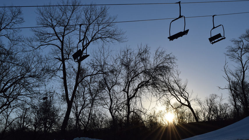 Sunrises Over the Trees at Snow Creek Ski Area