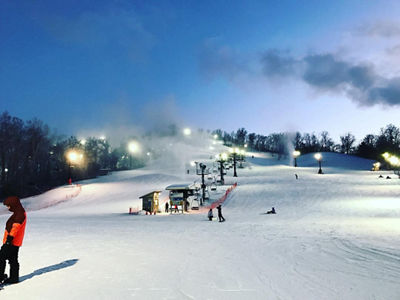 Ski Area Set Up for Night Skiing at Snow Creek