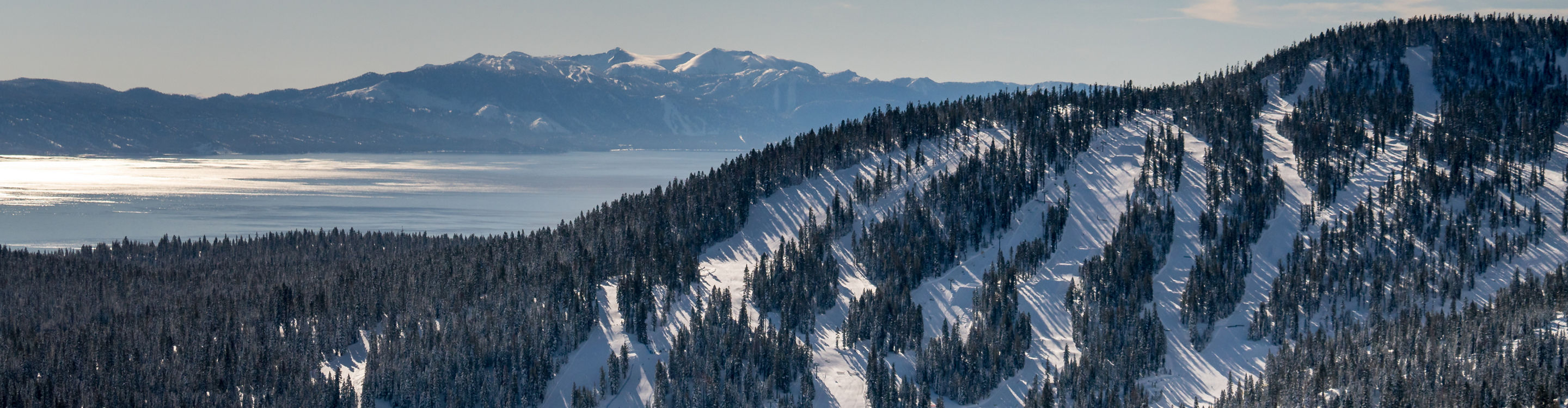 Aerial Shot of Ski Runs at Northstar California Resort