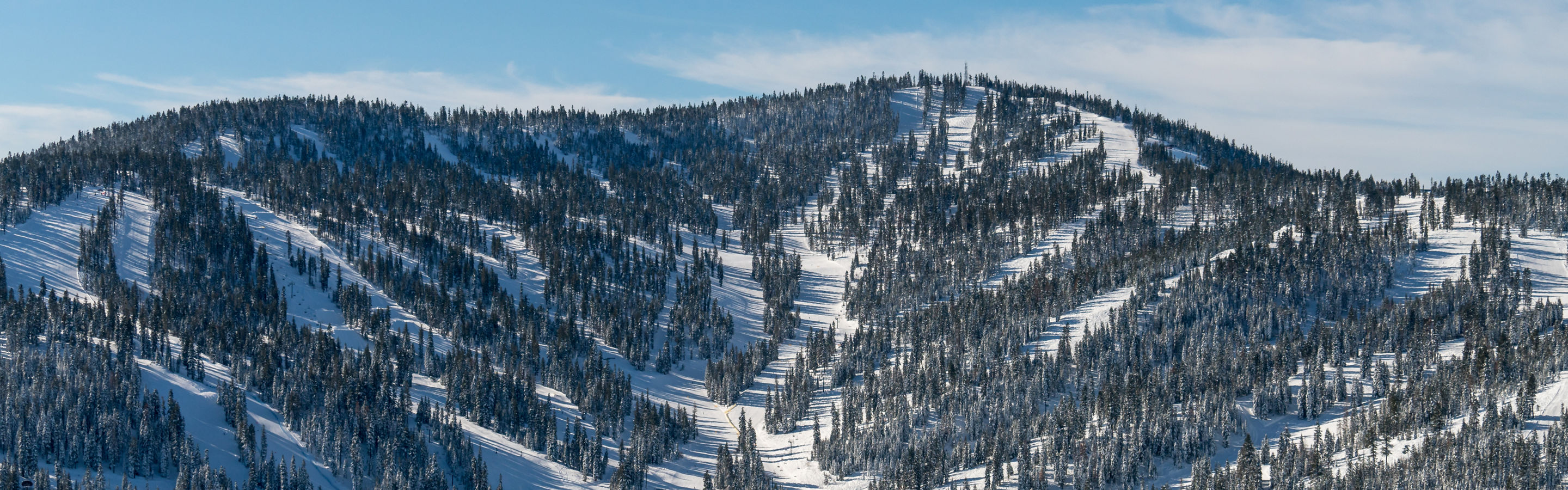 Aerial Shot of Ski Runs at Northstar California Resort