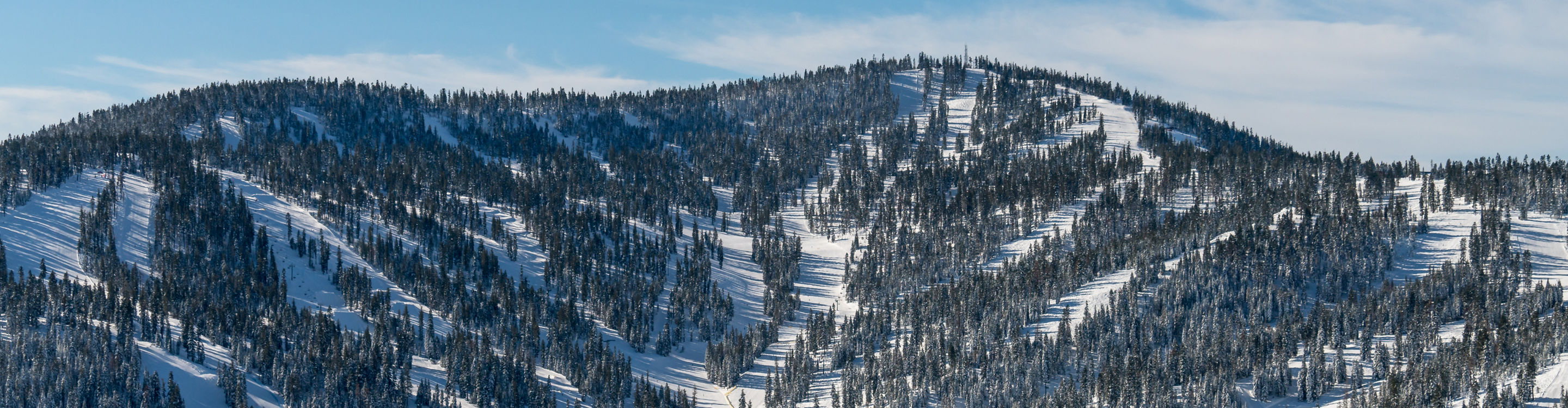 Aerial Shot of Ski Runs at Northstar California Resort