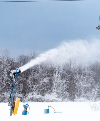 Snow Gun Makes Snow at Mad River Mountain