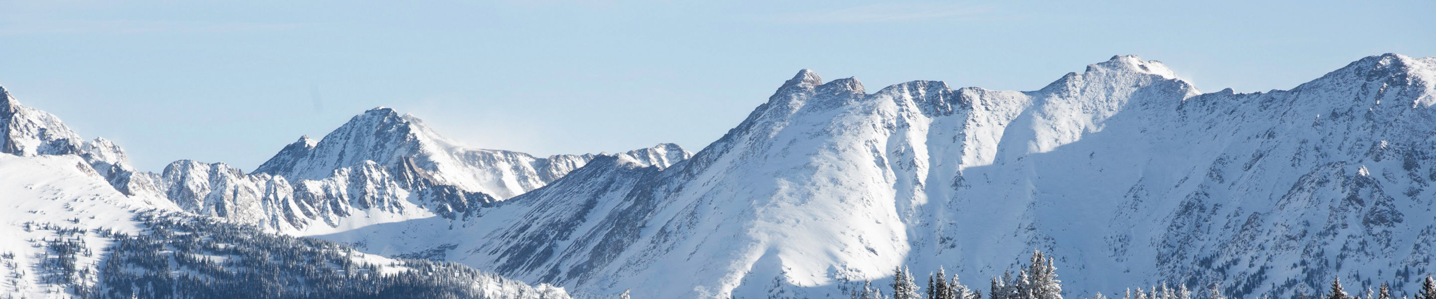 View of the mountain top in Vail, CO.