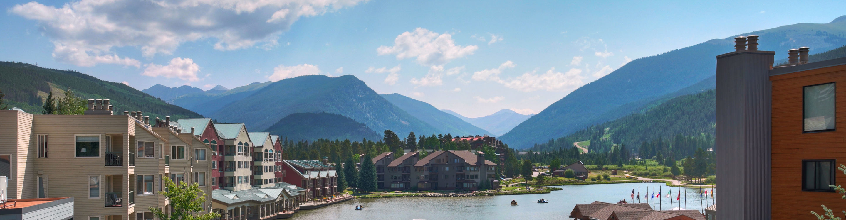 Bird's Eye View of Keystone Lake and the Condos Surrounding at Keystone Mountain Resort