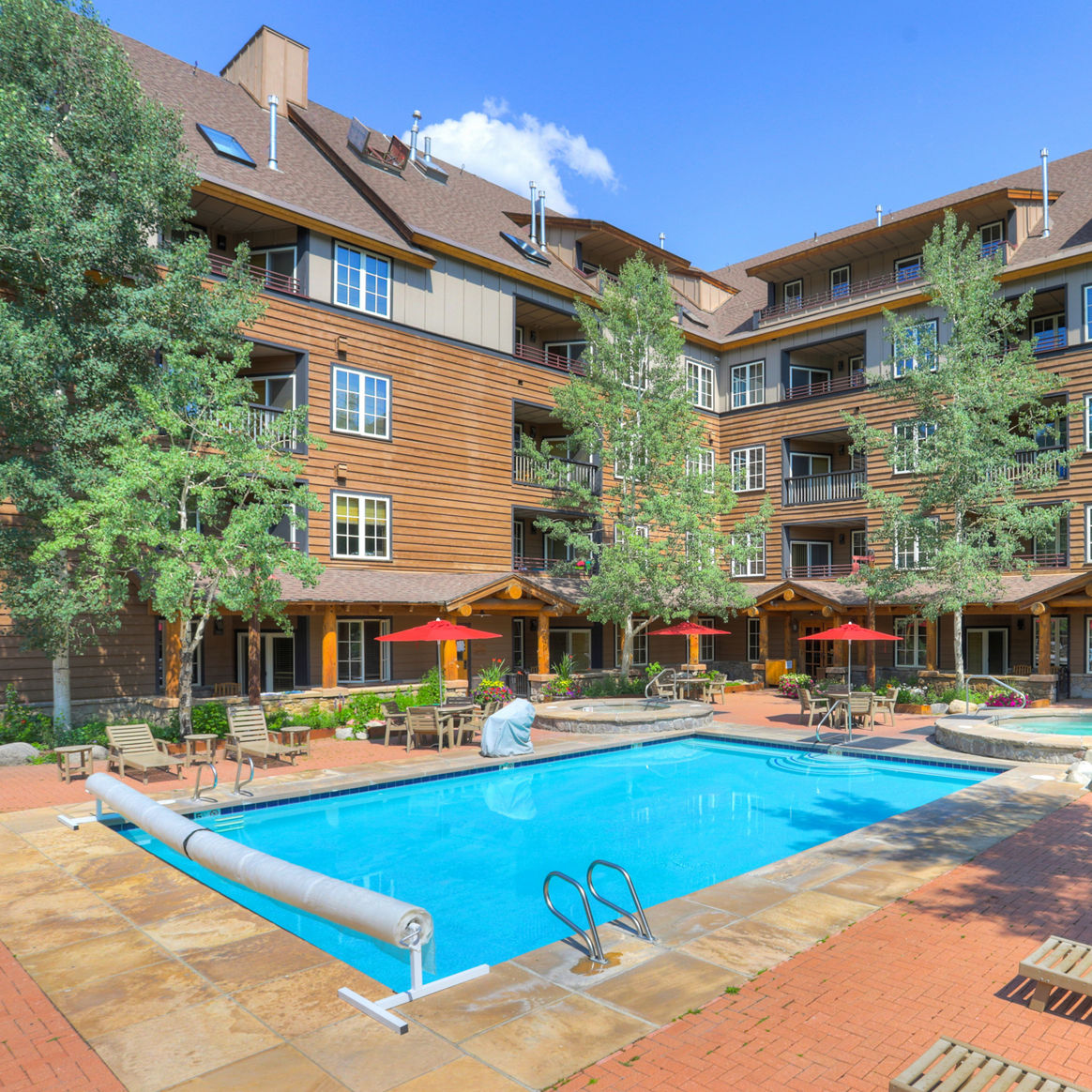 Outdoor Pool at a Dakota Lodge at Keystone Mountain Resort