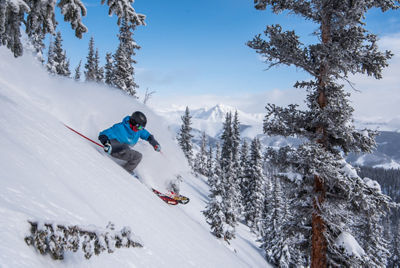 Powder Skiing In View Of Teocalli Mountain