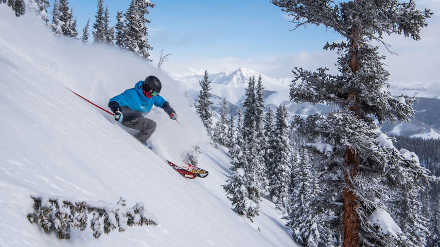 Powder Skiing In View Of Teocalli Mountain