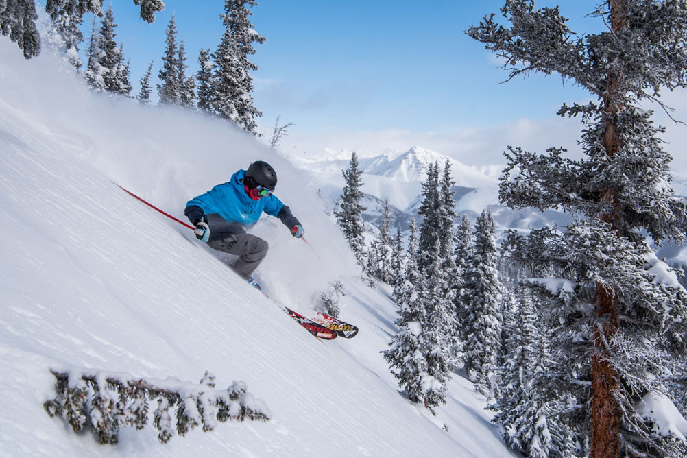 Powder Skiing In View Of Teocalli Mountain