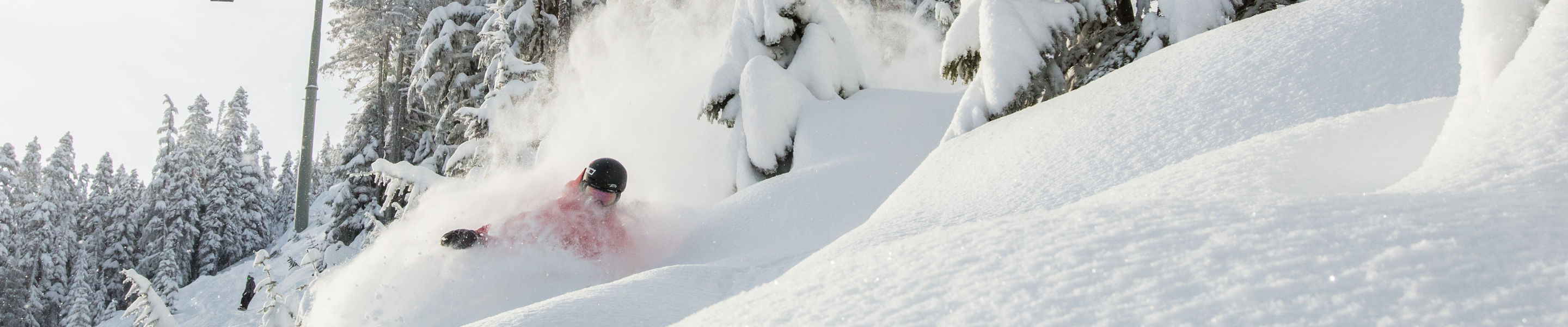 Sara Nidblock Snowboarding Powder near Whistler Village GOndola