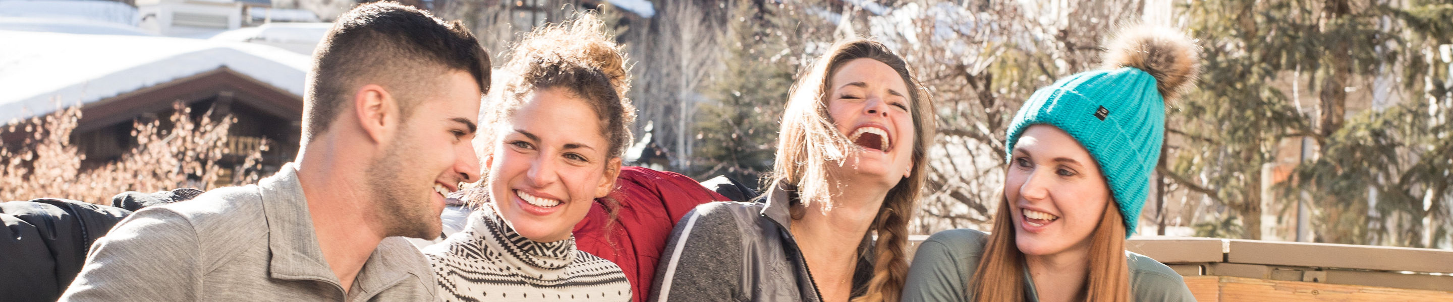 Young and Independents enjoy apres after skiing in Vail, CO.