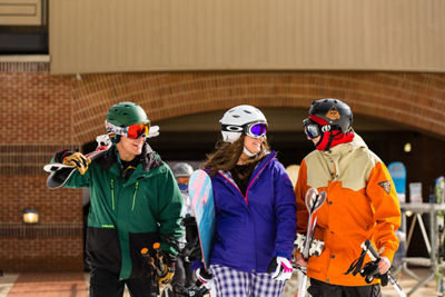 Group of Friends Walks to Chairlift at Whitetail