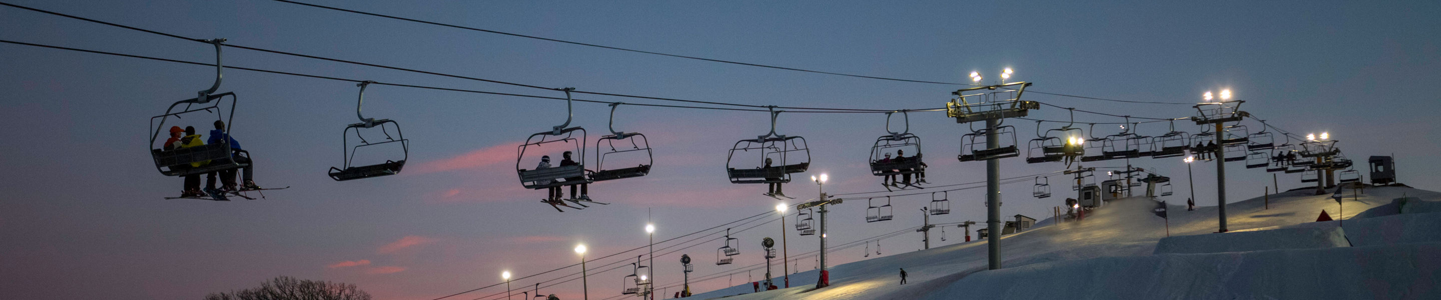 Night Skiing at Wilmot Mountain