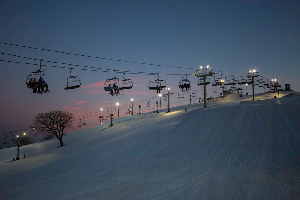 Night Skiing at Wilmot Mountain