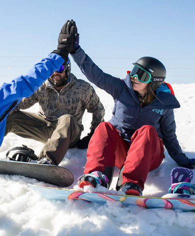 Snowboard school at Wilmot Mountain