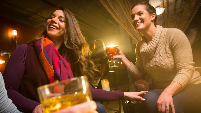 Models at the Loft Bar in Heavenly Village in South Lake Tahoe, CA.