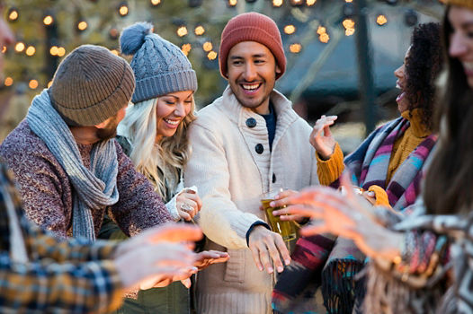 Young and Independents enjoy nightlife in town at Heavenly Mountain Resort, CA.