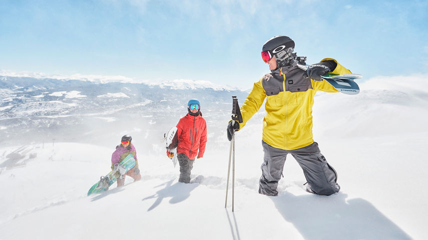 Young and Independents enjoy powder on Peak 6 in Breckenridge, CO.