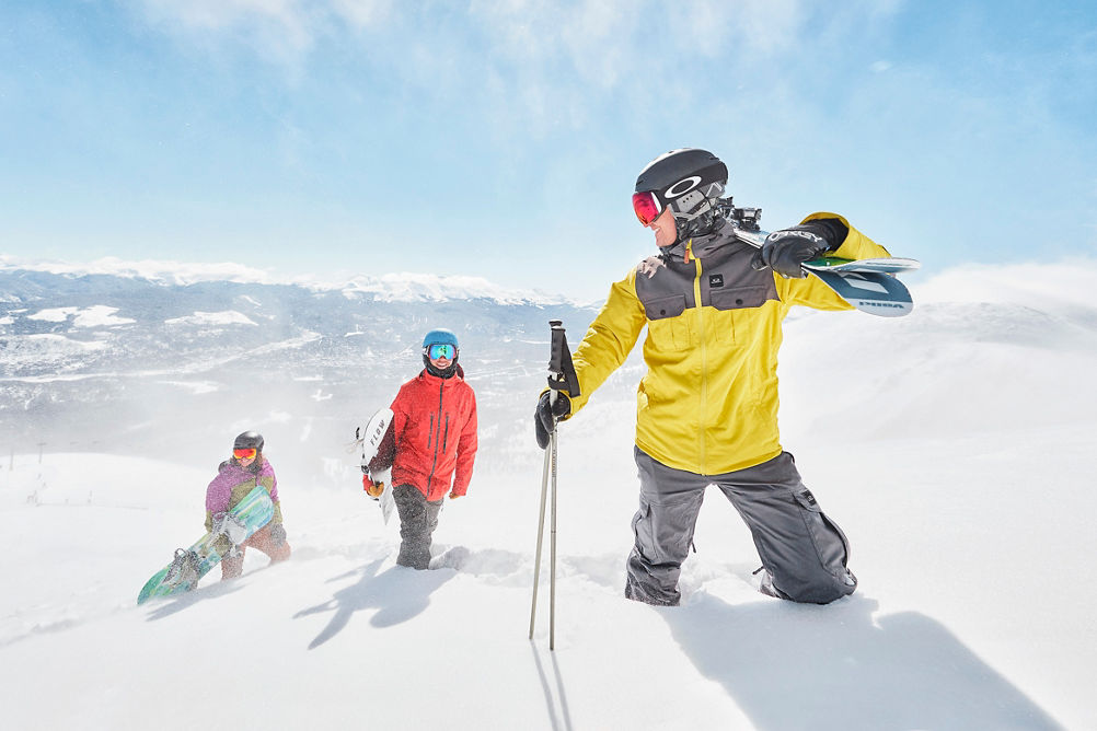 Young and Independents enjoy powder on Peak 6 in Breckenridge, CO.