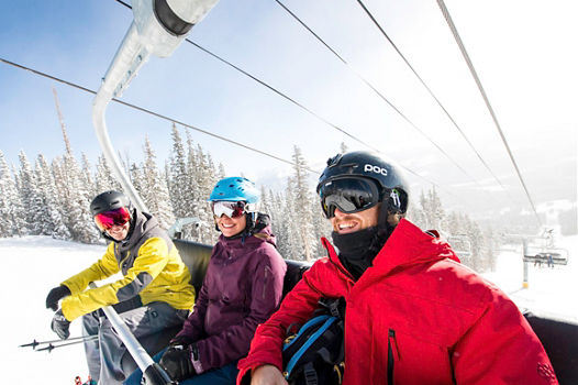 Young independents ski Peak 6 in Breckenridge, CO.