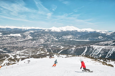 Young and Independents enjoy skiing on Peak 6 in Breckenridge, CO.