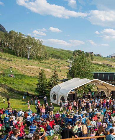 Dirty Dozen Brass Band concert at Crested Butte, CO.