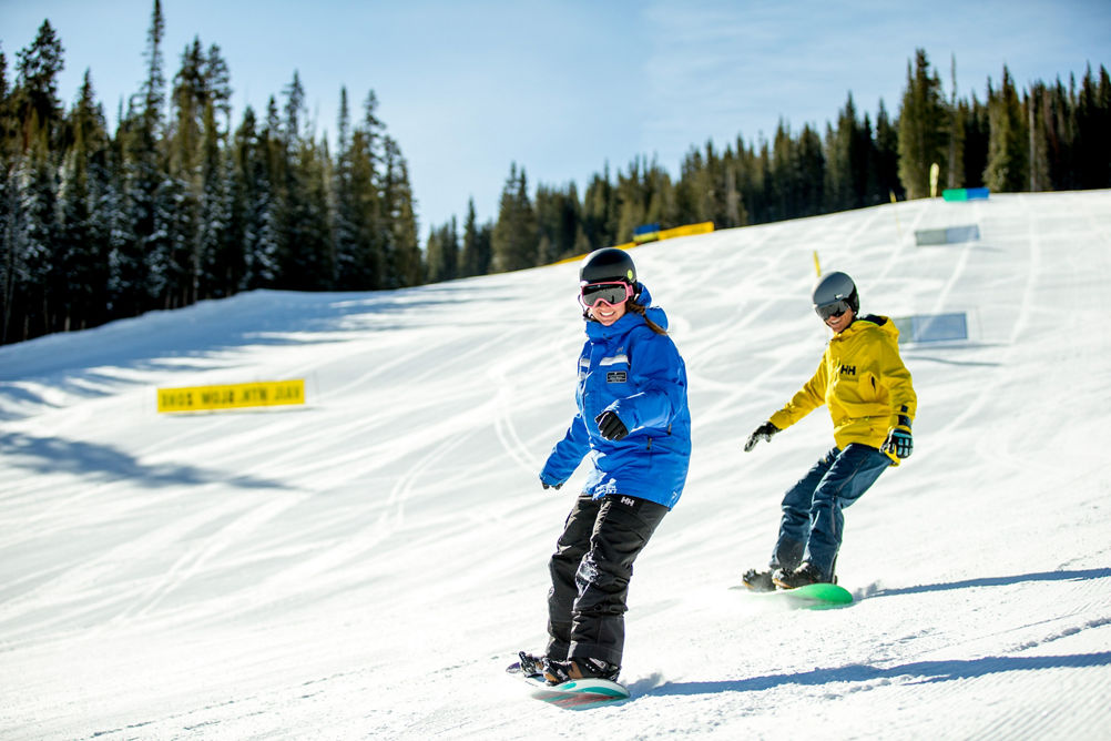 Adult Snowboard School at Vail, CO.