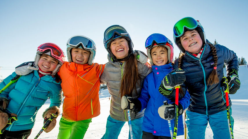 Kids Ski School at Vail, CO.