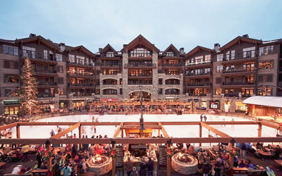 Guests Enjoy The Village at Northstar During Noel Nights