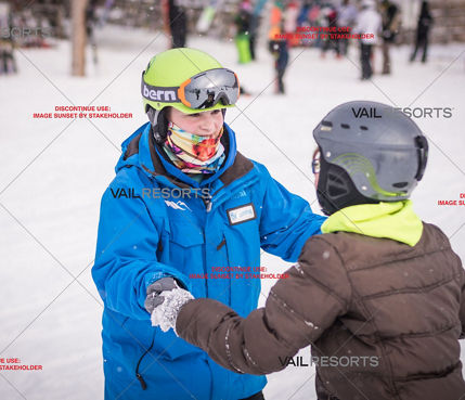 Snowboarders Take Lesson with Boston Mills Instructor