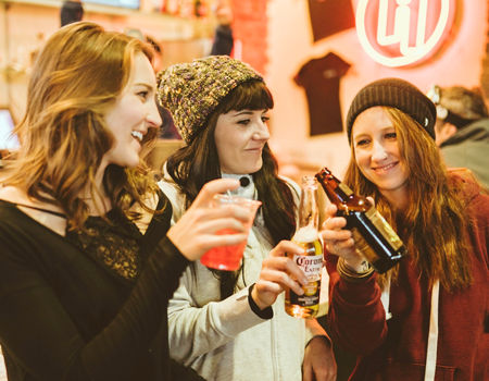 Young and Independents at apres in Heavenly, CA.