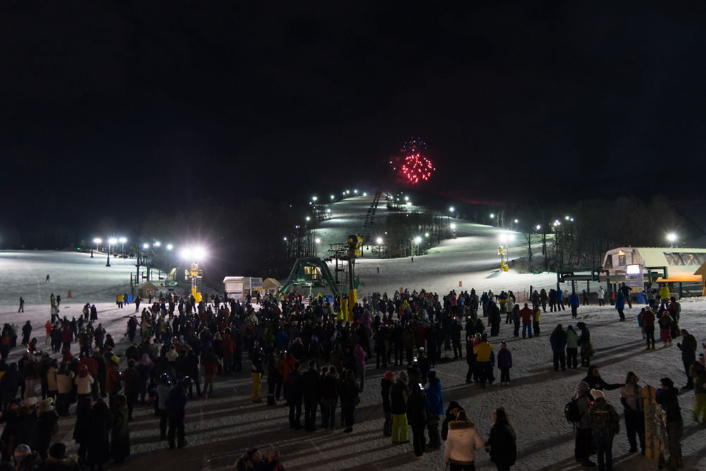 Fireworks during NYE at Whitetail
