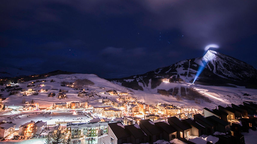 The Peak Light showing the tip of the mountain in Crested Butte, CO.