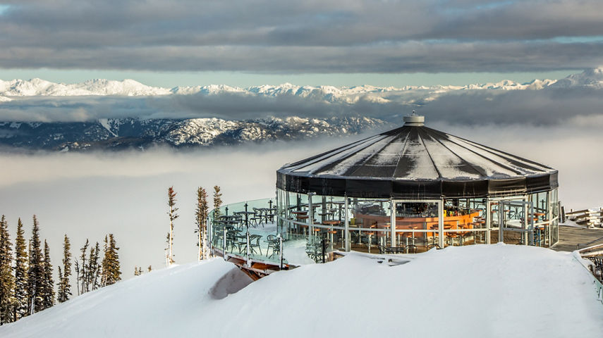 Umbrella Bar under a fresh snow