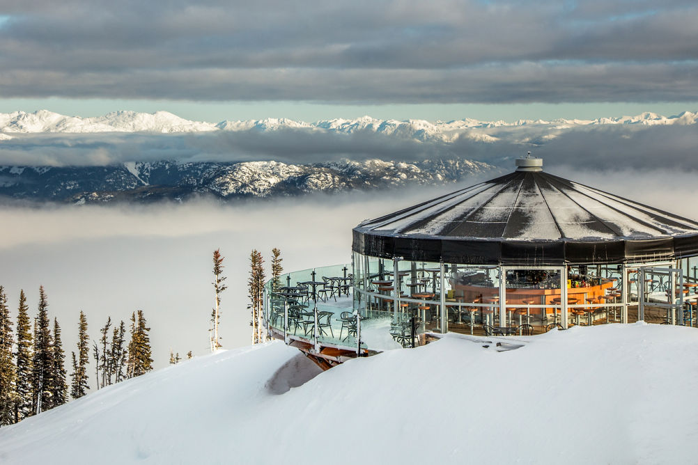 Umbrella Bar under a fresh snow