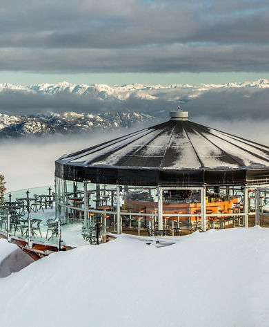 Umbrella Bar under a fresh snow