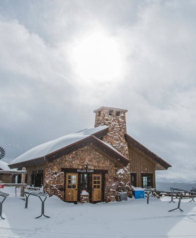 Belle's Camp in Blue Sky Basin for food and drink in Vail, CO.