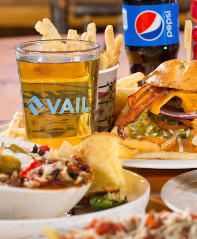 Various food items at Two Elk Lodge in Vail, CO.