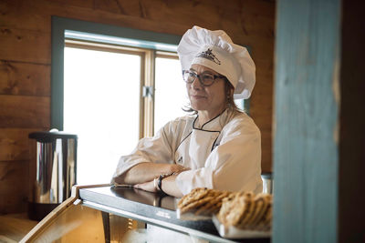 Family goes to Cookie Cabin during ski school in Beaver Creek, CO.