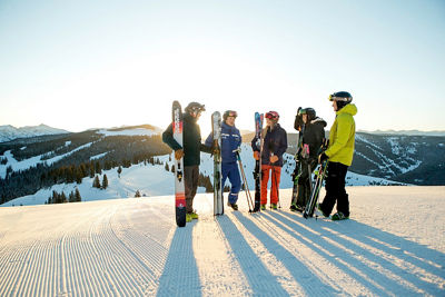 Ski School Lesson in the Back Bowls at Vail, CO.