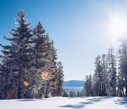 Morning view of Lake Tahoe in Northstar, CA.