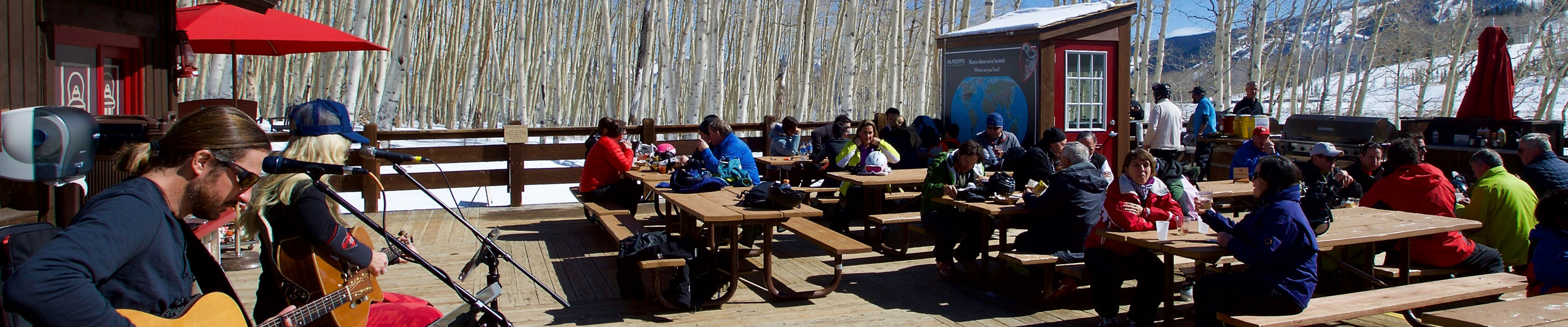 Outdoor patio on the mountain in Beaver Creek, CO.