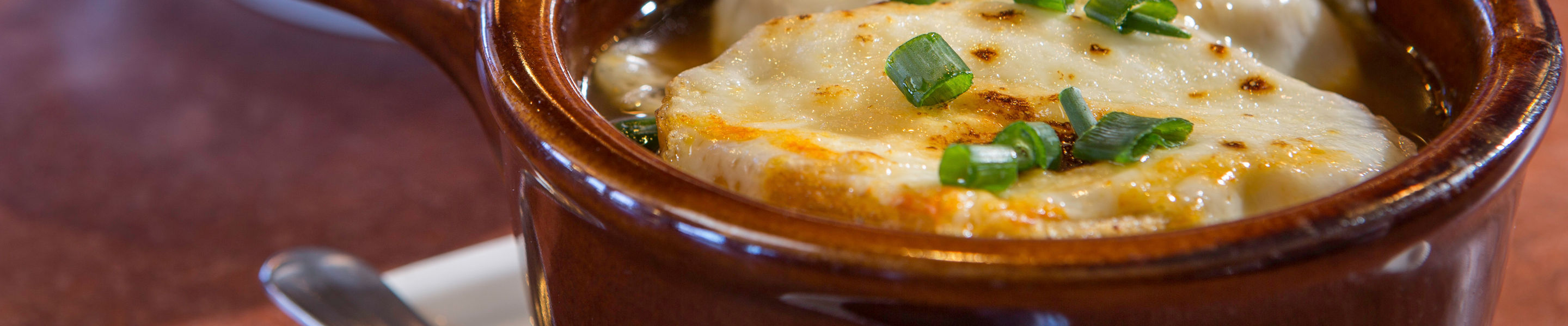 French Onion Soup at Bistro 14 in Vail, CO.