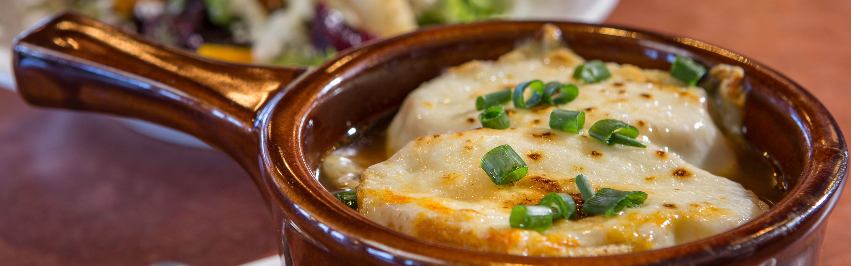 French Onion Soup at Bistro 14 in Vail, CO.