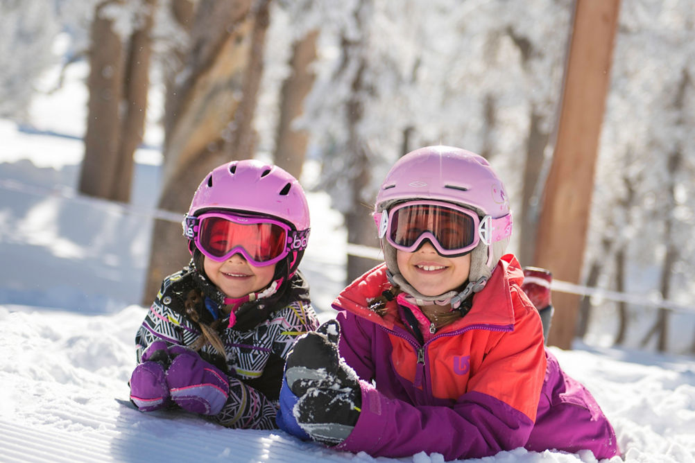 Family skiing and having fun in Heavenly, CA.